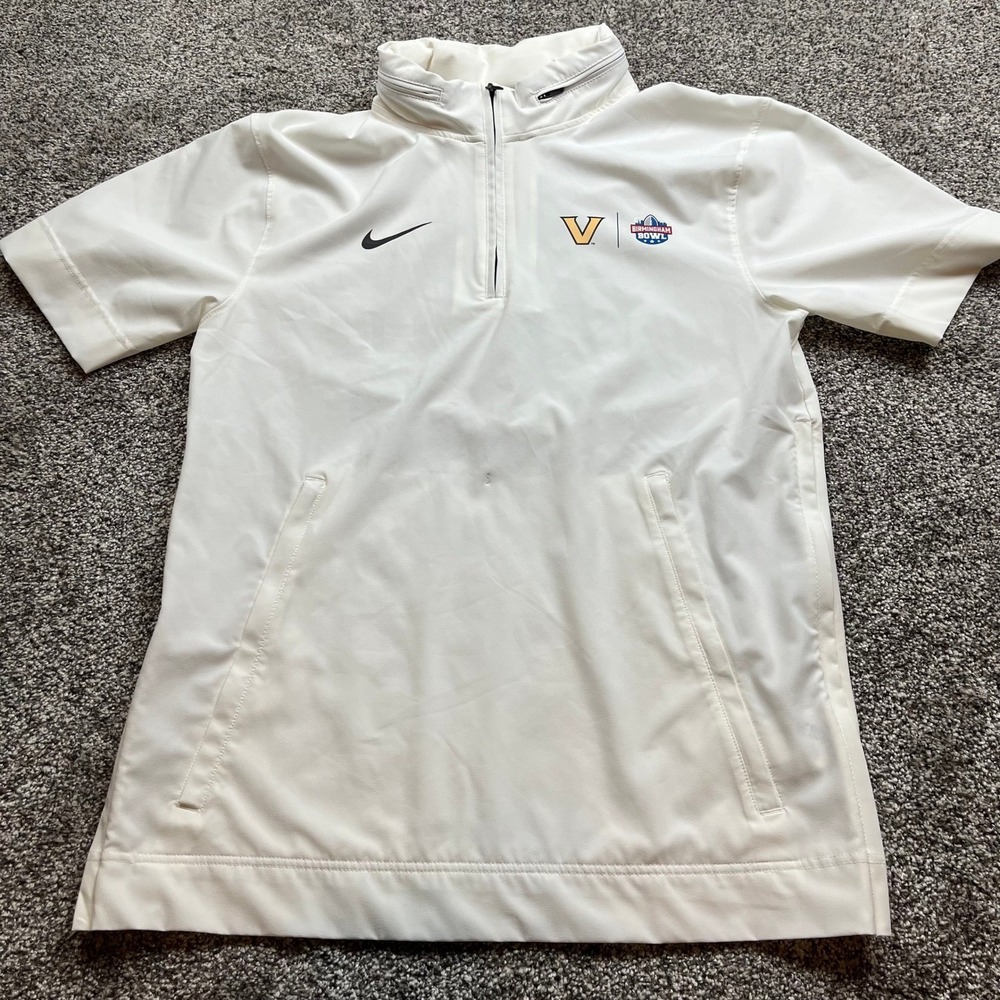 Vanderbilt University Shirt Mens S nike 1/4 zip football pullover pocket